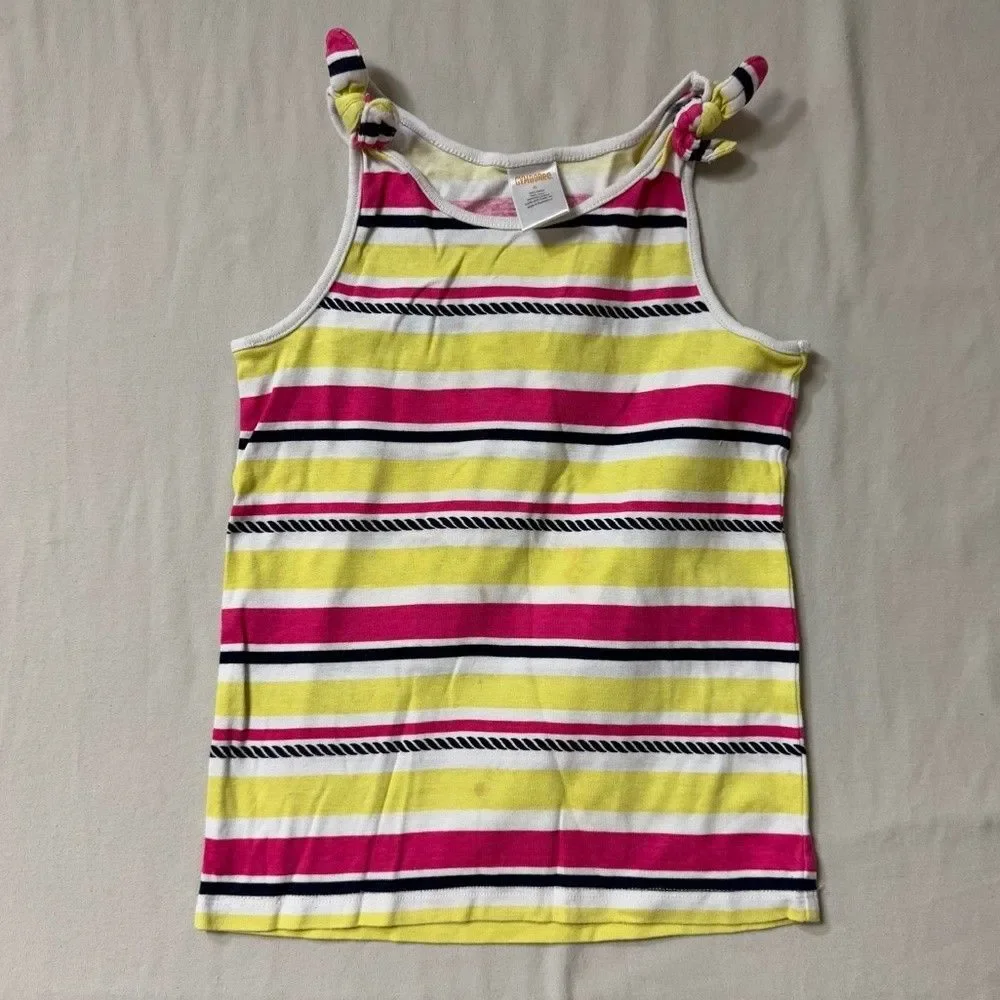Gymboree Tank Top Girls 6 Rainbow Sleeveless Striped  Print Summer Preppy Beach